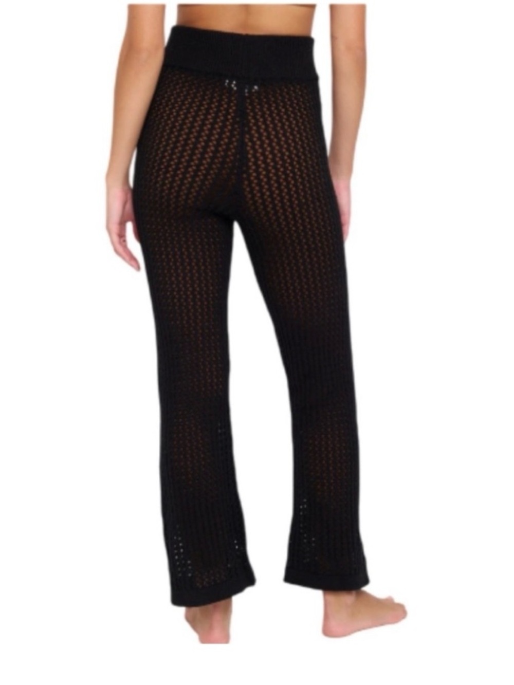 Spiritual Gangster Black Crochet Swim Coverup Pants